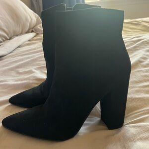 JustFab Black Heeled Boots